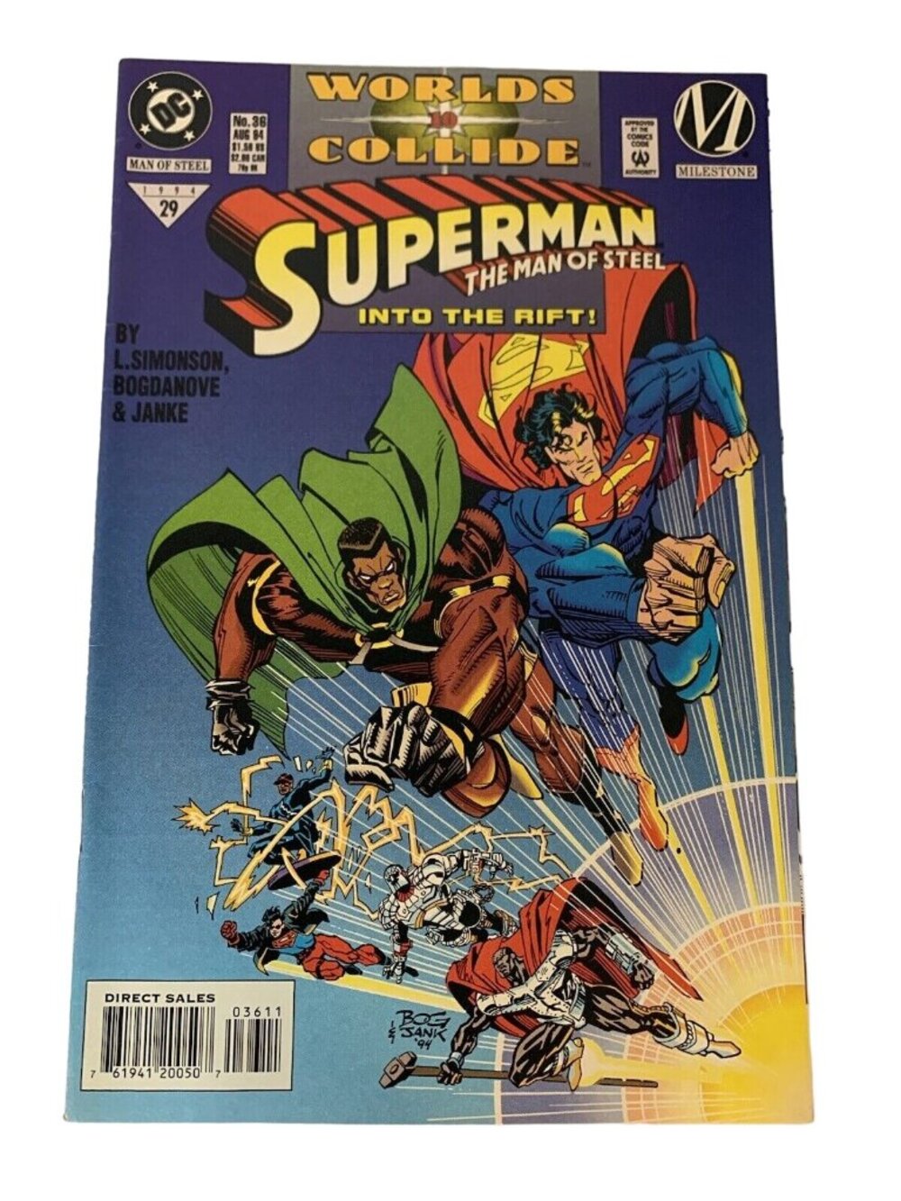 Superman: The Man of Steel #36 1994 Worlds Collide Milestone Iconic Crossover